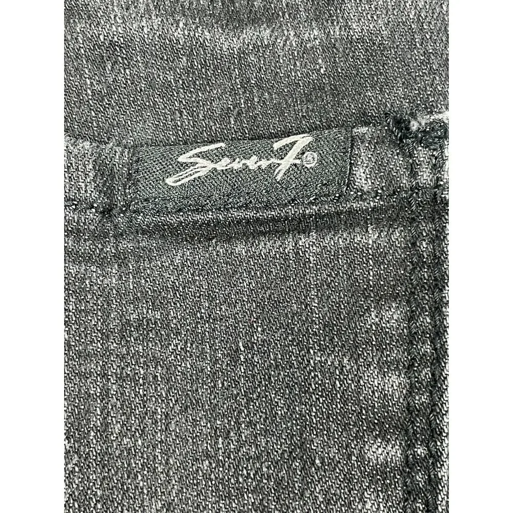 Seven 7 Jeans Stretchy Gems Pockets Size 10 Tapered Seven7 Black Rhinestone